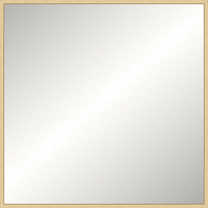 Floater 2 Solid Wood Mirror, 23.25" x 23.25", Champagne, Square