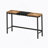 Modern Design Kitchen Dining Table, Pub Table, Long Dining Table Set With 3 Stools, Convenient Hanging Stool Design, Natural+Black-347056201