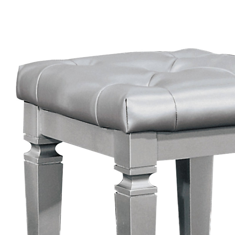 Tabouret de coiffeuse Modern Modern, Argent argent, Argent argent