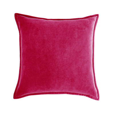 (Couvertures avec insertions) Ensemble de 2 coussins décoratifs en velours de polyester de couleur unie