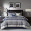 Édredon bleu marine - 7 pièces avec tissu, broderie et détails plissés-119448992-119448995