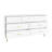Seven Drawers Large Chest Of Drawer Cabinet With Golden Handle And Golden Legs White Color