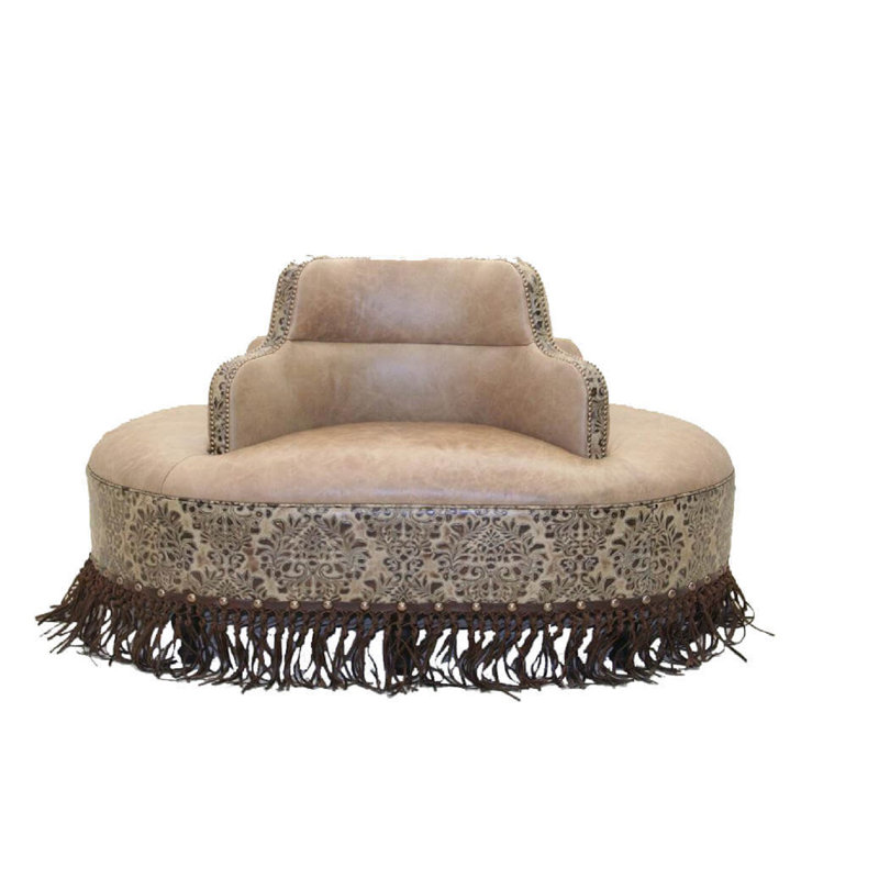 Settee, Performance Twill Natural, Pewter, Old Gold E