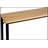 Bali Coastal Modern Console Table With Natural Wood Top And Sleek Black Metal Legs, Perfect For Stylish And Functional Home Decor.