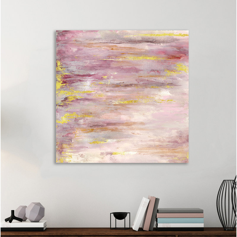 Blush Abstract - Wrapped Canvas Print, 30 cm H x 30 cm W