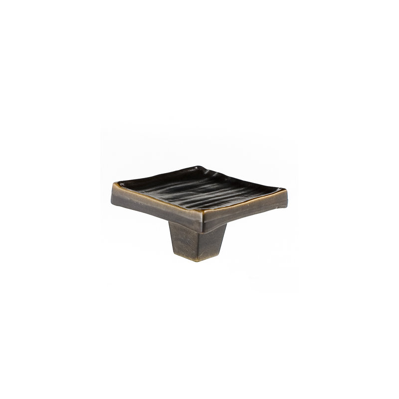 Forged 3 Square Knob, Oil Rubbed Bronze, 2" H x 2" W x 1" D