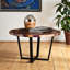 Table basse en bois de teck fabriqué en résine époxy Legrand, H 17,85 po x l 31,26 po x P 31,26