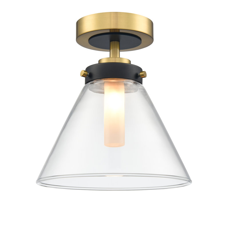 Sisilia Flush Mount, Brass/Black