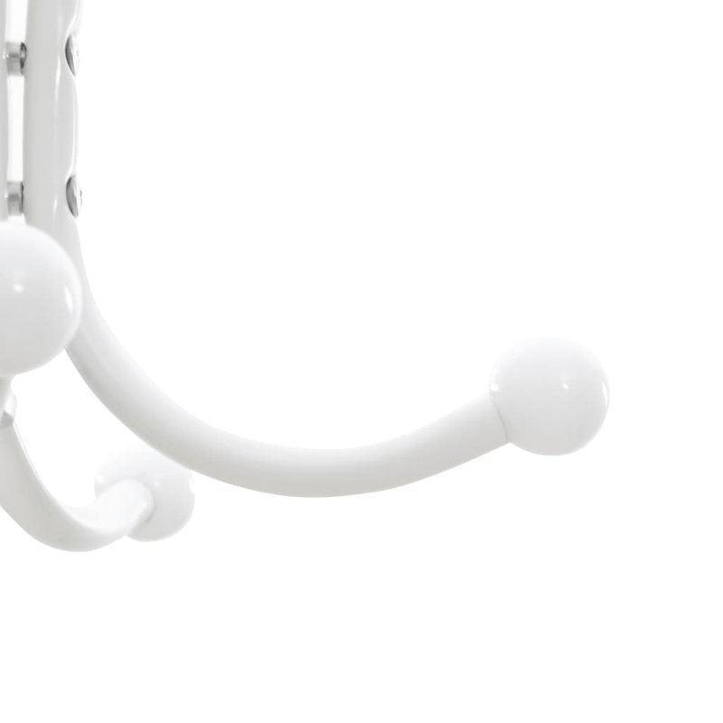 Machesney Iron Freestanding Coat Rack, White