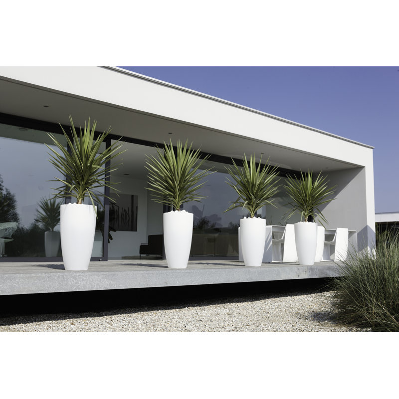 Pot Planter, White, 53.2cm H x 29.5cm W x 29.5cm D