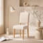 Chaise rembourrée moderne avec dossier sculpté en bois massif, chaise d'appoint Mid-Century pour salle à manger et cuisine-442385712