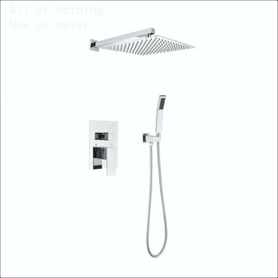 Wall Mounted Rain Shower System with Handheld