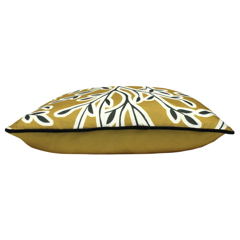 Floral Square Throw Cushion, Honey