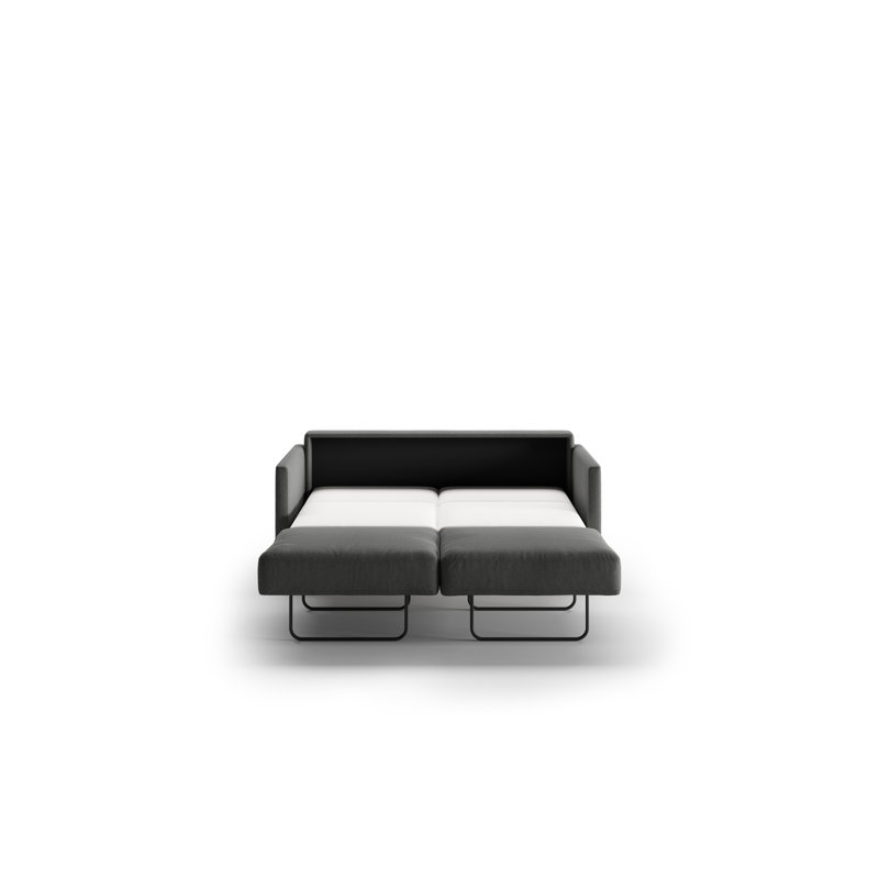 Elfin Loveseat Sleeper, 33.5" H x 64.25" W x 39" D, Black
