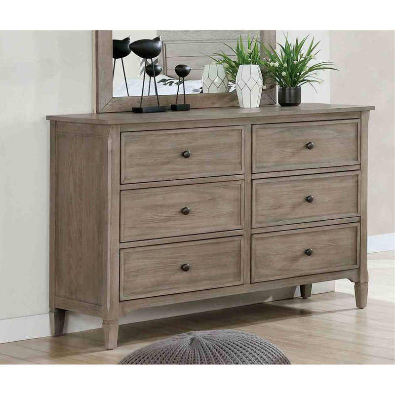 Mobilier de chambre à coucher à poignées rondes gris foncé