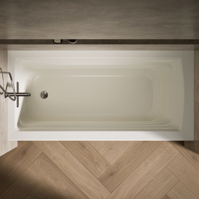 Archer 66" x 32" Soaking Bathtub, Biscuit, Left