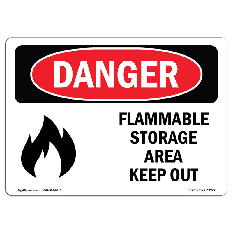 Danger Sign, 18" H x 24" W x 0.1" D