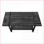 Table basse industrielle de style industriel en stratifié noir avec tablette de rangement fixe, L 48 po