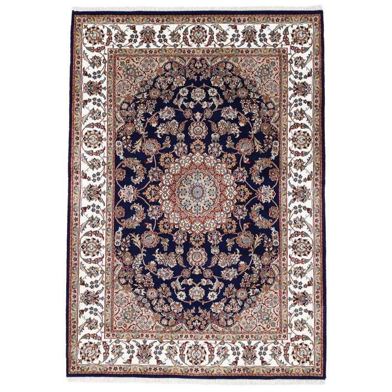 Nain Oriental Wool Hand Woven Area Rug, Rectangle 120 x 180cm