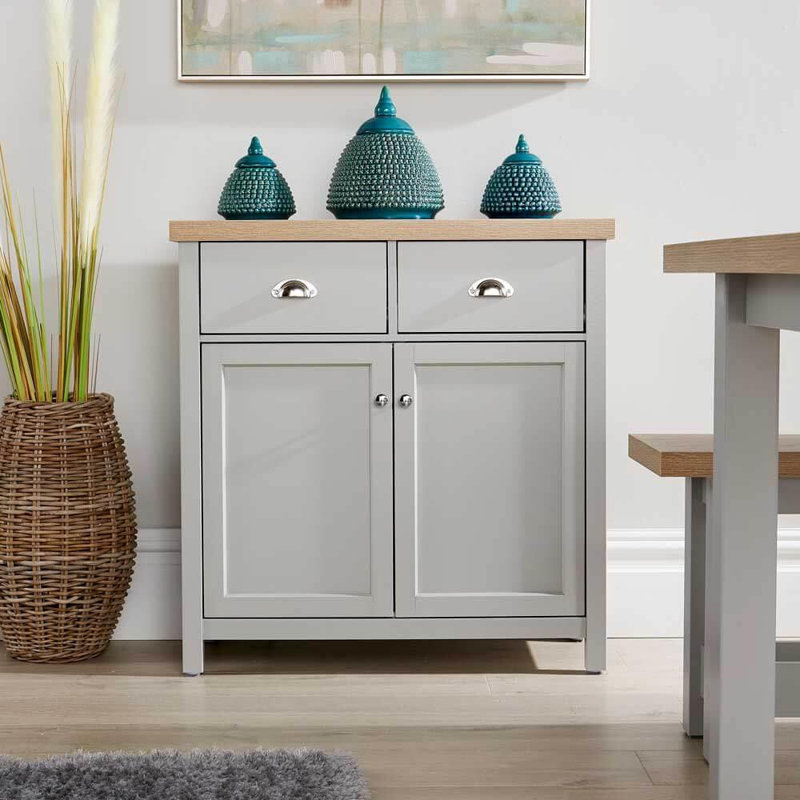 Barneys 79cm Sideboard, Grey/Oak