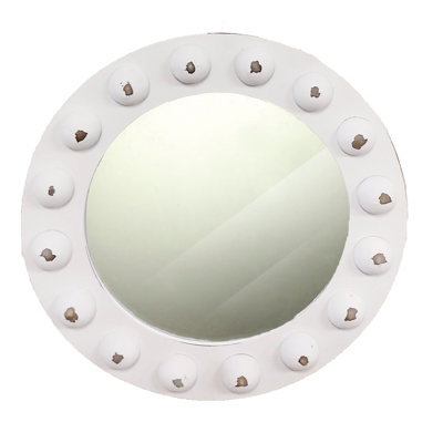 Bohannan Beveled Distressed Magnifying Accent Mirror