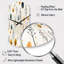 Minimalisme, motif de fougères beiges - horloge cylindrique florale en métal, horloge murale asymétrique Cottage-105425809