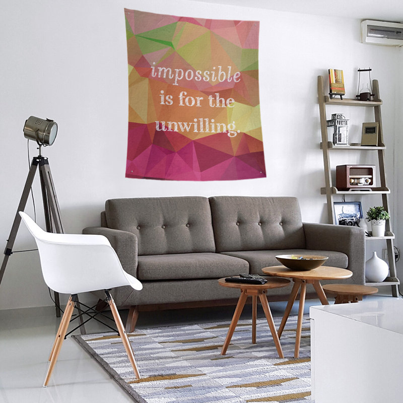 Tapisserie quote-en polyester en faux gemme, Pyrite arc-en-ciel, H 104 po x l 88 po
