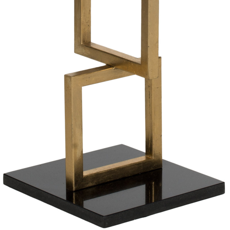 Finnick End Table, Black/Gold