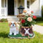 Statue Jack Jack assis avec lanterne solaire
