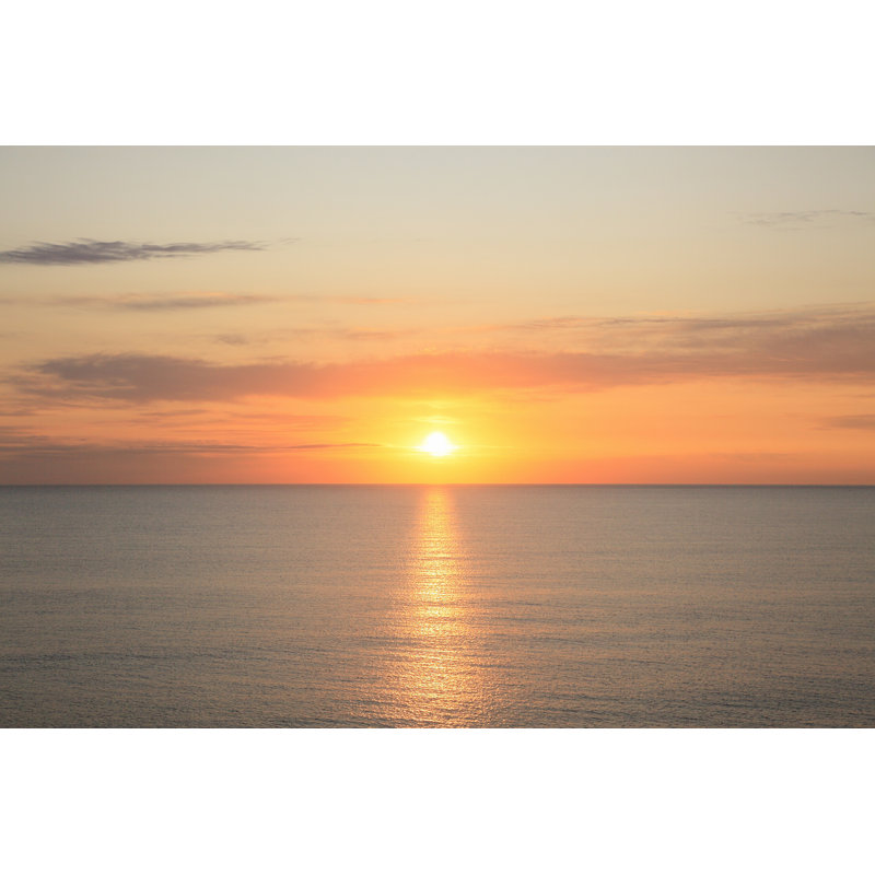 Horizon And Sunrise by Gyro - Wrapped Canvas Print, 81cm H x 122cm W x 3.8cm D
