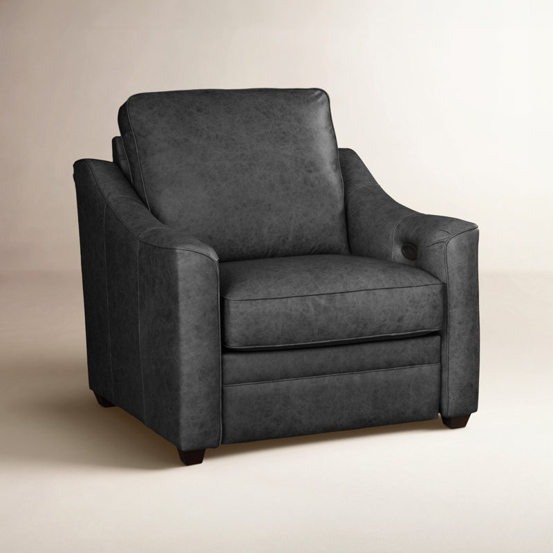 Angelina Upholstered Recliner, Black