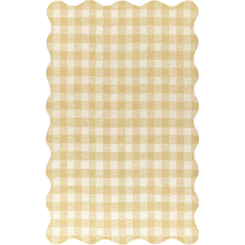 Tapis jaune en laine touffeté à la main Momeni Lily 7 pi 10 po x 9 pi 10 po, Rectangle 7 pi 10 po x 9 pi 10 po