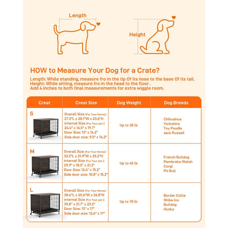 Cage pour chien New Dog Crate Furniture, Brun et noir