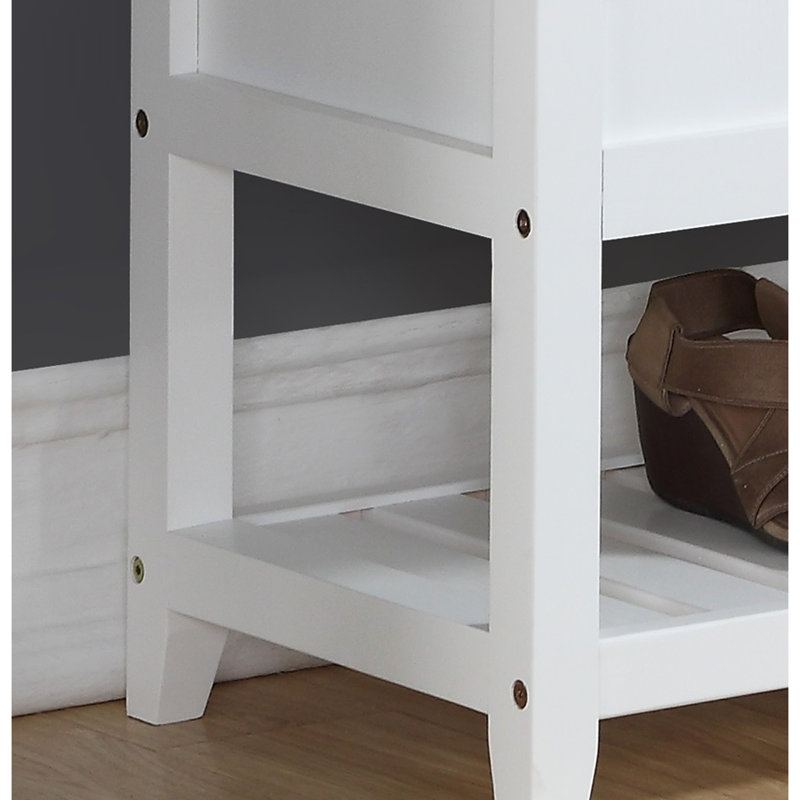 Banc avec rangement pour chaussures Rouen, Blanc