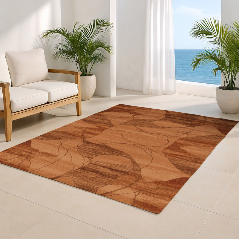 Tapis rose abstrait intérieur et extérieur, Rectangulaire 2 pi x 3 pi