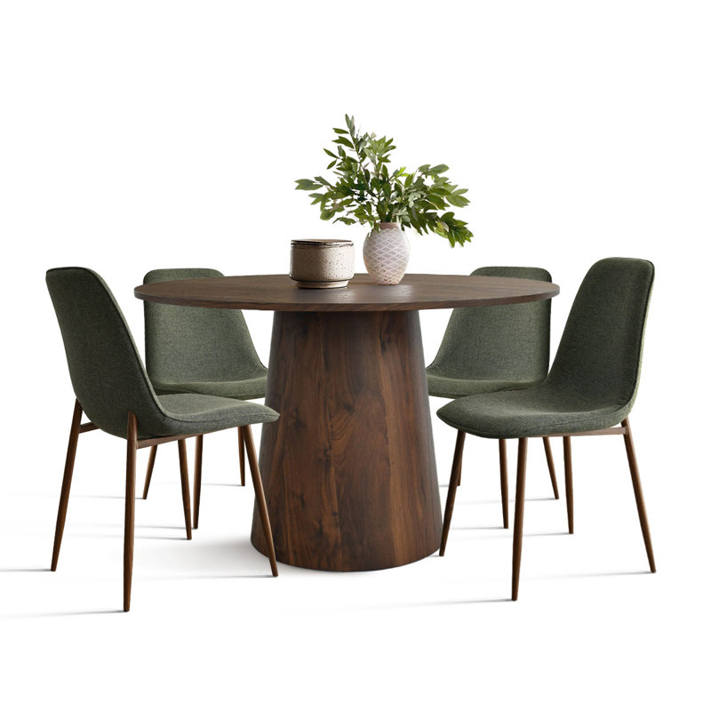Benvinda 5-Piece Round Pedestal Dining Set