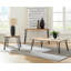 Table basse carrée avec plateau en bois brun naturel