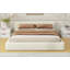 Lit tapissier beige élégant-44248984