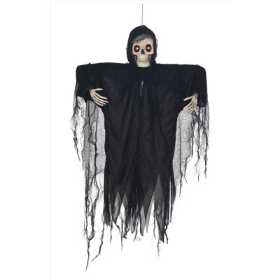  39 in. Prelit Hanging Talking Ghoul Halloween Decor