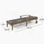 Chaise longue en bois d'acacia durable avec positions réglables et coussins non poreux, pour la détente en plein air-353831001-353831003