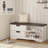 Guinna Farmhouse Entryway Bench, Wood Shoe Storage Bench With Flip Drawer, Enter Way Bench Shoe Cabinet Organizer, Hidden Shoe Rack Bench For Living Room Hallway-1475267054