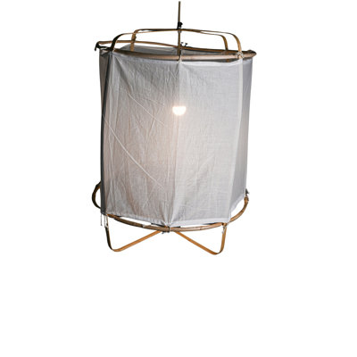 Dearl Pendant Light with Natural Bamboo Frame