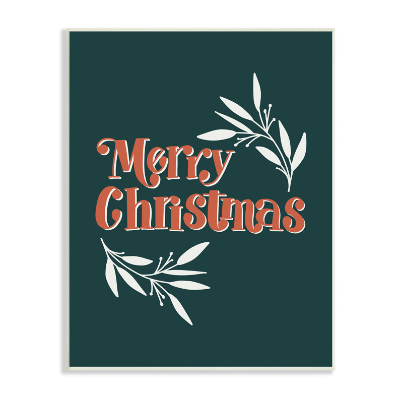 Merry Christmas, H 30 po x l 24 po, Giclée encadrée noir minuit