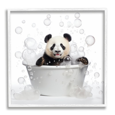 «Panda Bubble Bath» par Lazar Studio, reproduction de photo sur toile
