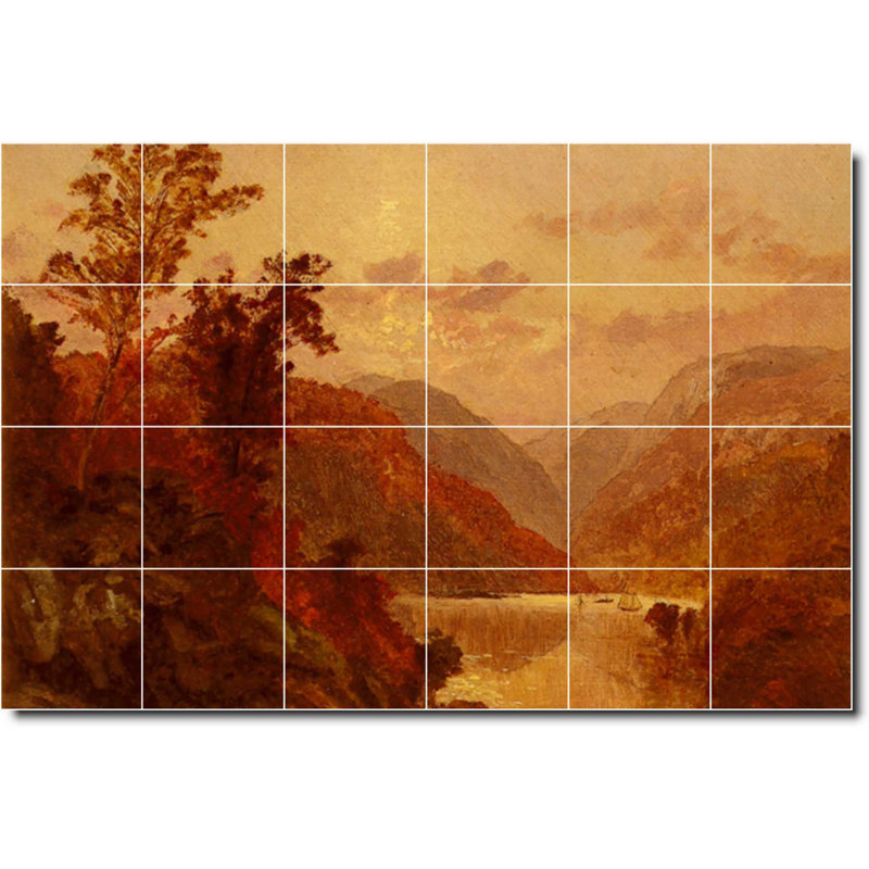 Carreau de céramique décorative 36 po x 24 po 6 po x 6 po, Paysage 02336