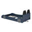 Lit de voiture de course simple avec dossier rembourré à DEL et confortable, bois bleu - Fabrication sécuritaire, conception confortable-1866358946