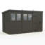 Total Sheds 12ft x 6ft Composite Pent Garden Shed - Single Door - With Windows - EPDM Rubber Roof - UK Manufactured