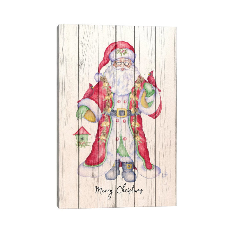 Santa And Cardinal I by Andi Metz - Print on Canvas, 66.04 cm H x 45.72 cm W x 3.175 cm D, Wrapped Canvas