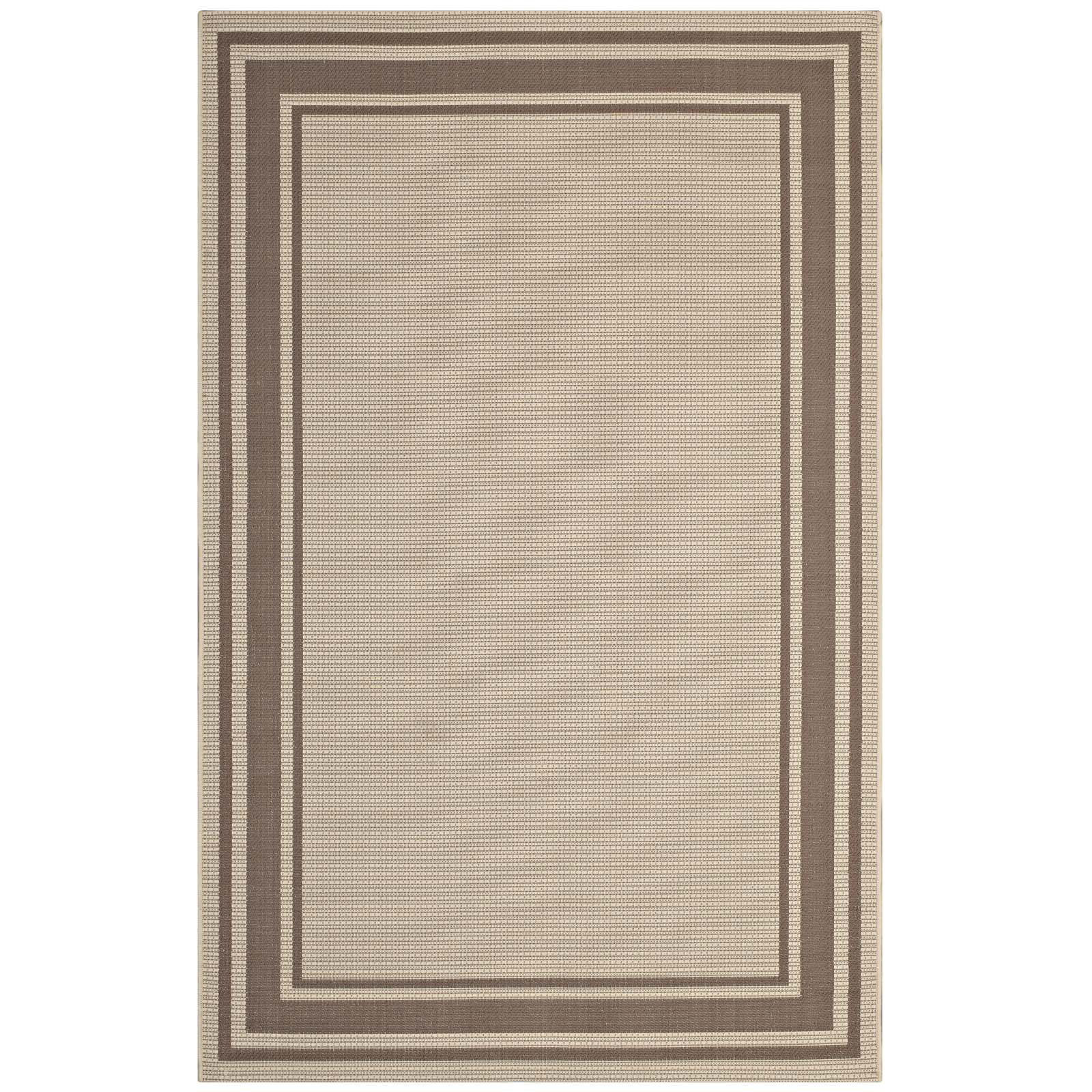 Asao Bordered Gold/Black Indoor/Outdoor Area Rug Wade Logan Pattern: Geometric, Rug Size: Rectangle 8' x 10