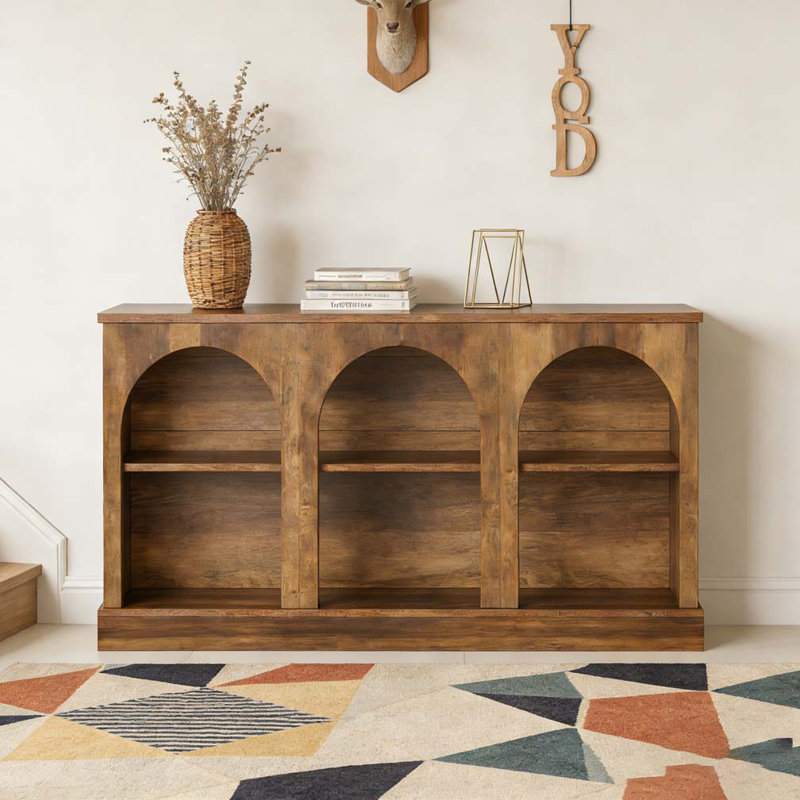 Practical Entryway Table,Console Table, Rustic Brown